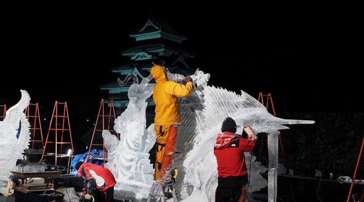 Фестиваль ледяных скульптур Мацумото